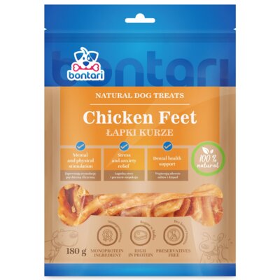 Przysmak dla psa BONTARI Łapki kurze 180 g