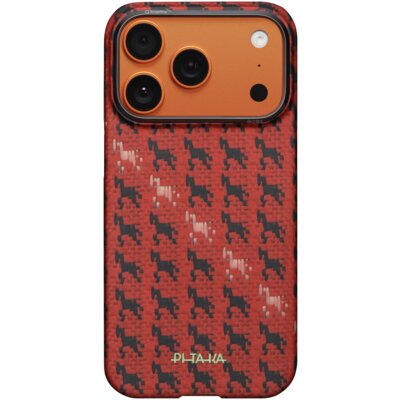 Etui PITAKA Edge Case Happiness Rides In MagSafe do Apple iPhone 17 Pro Max Cinnabar Steed
