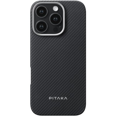 Etui PITAKA Ultra-Slim PitaTap MagSafe do Apple iPhone 16 Pro Czarno-szary