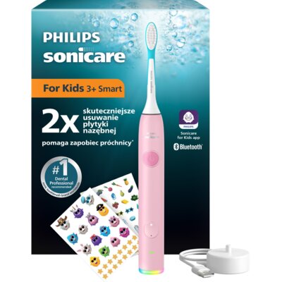 Szczoteczka soniczna PHILIPS Sonicare for Kids Smart HX6600/11 Różowy