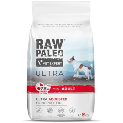 RAW PALEO ULTRA BEEF ADULT MINI - sucha karma z wołowiną dla psów dorosłych ras małych 2kg