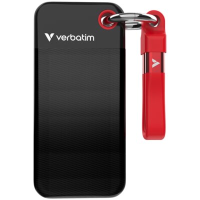 Dysk VERBATIM Pocket 128GB SSD Czarno-czerwony