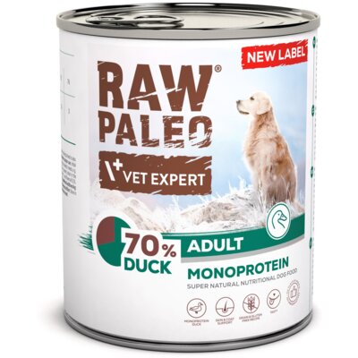 RAW PALEO ADULT DOG DUCK 800g - mokra karma dla psów dorosłych monoproteina z kaczką