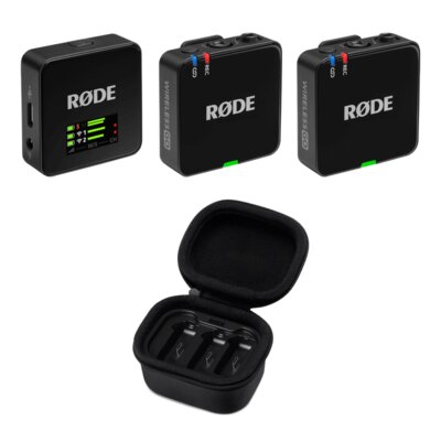 System bezprzewodowy RODE Wireless Go III Dookólny + Etui RODE Charge Case+ do systemu mikrofonowego Wireless GO III