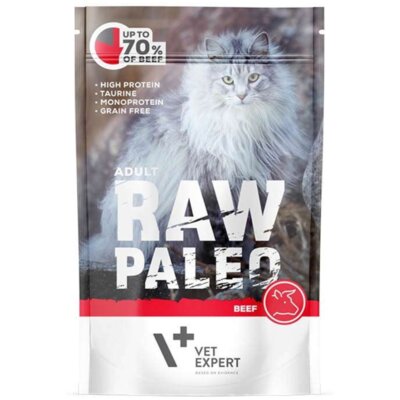 RAW PALEO ADULT CAT BEEF 100g - mokra karma dla kotów dorosłych - wołowina