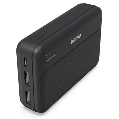 Powerbank HAMA Power Pack Pocket 10 10000 mAh 10.5W Antracytowy