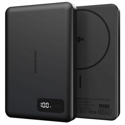 Powerbank SPACECASE MagDisplay Qi2 SCPBMD-S2-BK 10000 mAh 20W Czarny