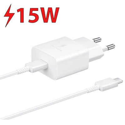 Ładowarka sieciowa SAMSUNG EP-T1510XWEGEU 15W Biały ładowarka do telefonu USB-C + kabel
