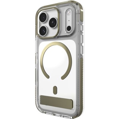 Etui ZAGG Santa Cruz Snap Kickstand MagSafe do Apple iPhone 17 Pro/18 Pro Przezroczysto złoty