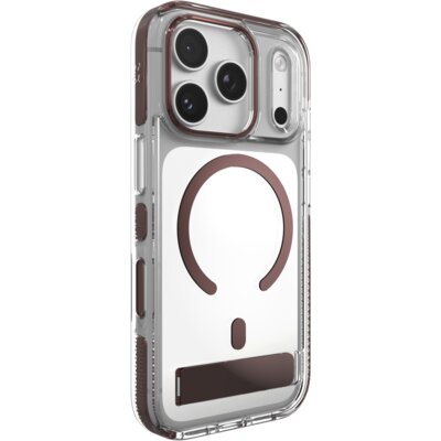 Etui ZAGG Santa Cruz Snap Kickstand MagSafe do Apple iPhone 17 Pro/18 Pro Przezroczysto brązowy