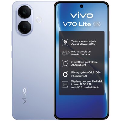 Smartfon VIVO V70 Lite 5G 6/256GB 6.77" 120Hz Niebieski