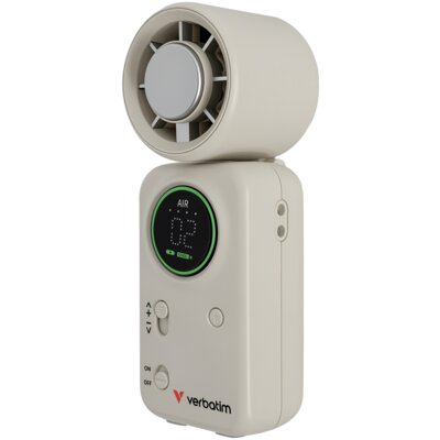 Wentylator VERBATIM Cool 'n' Go Ice Touch Mini Biało-srebrny