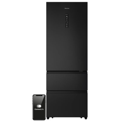 Lodówka HISENSE SkyLine RT641N4AFE1 3D No frost 200cm Czarna