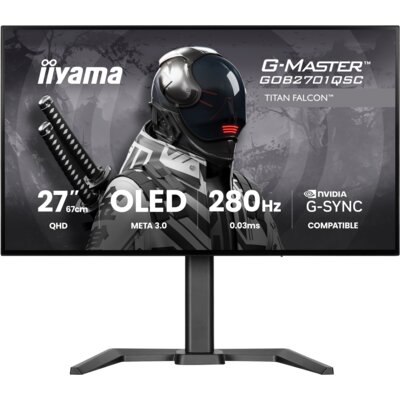 Monitor IIYAMA G-Master Titan Falcon GOB2701QSC-B1 27" 2560x1440px OLED 280Hz 0.03 ms [GTG]
