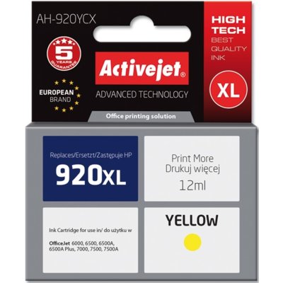 Tusz ACTIVEJET do HP 920 XL CD974AE Żółty 12 ml AH-920YCX
