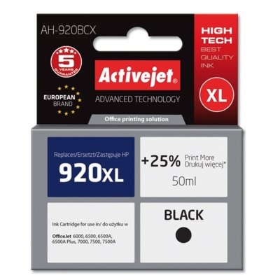 Tusz ACTIVEJET do HP 920 XL CD975AE Czarny 50 ml AH-920BCX
