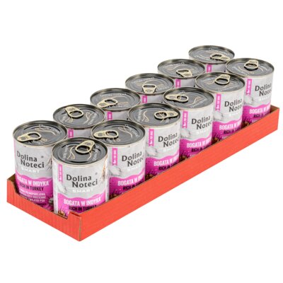 Karma dla psa DOLINA NOTECI Smart Bogata w indyka 12 x 400 g