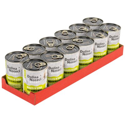 Karma dla psa DOLINA NOTECI Smart Bogata w dzika 12 x 400 g