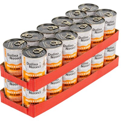 Karma dla psa DOLINA NOTECI Smart Bogata w kaczkę 24 x 400 g