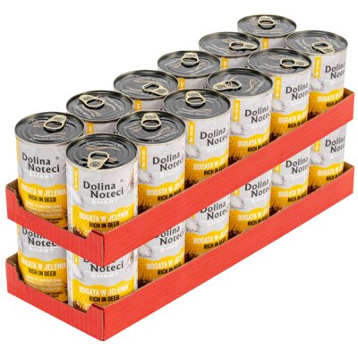 Karma dla psa DOLINA NOTECI Smart Bogata w jelenia 24 x 400 g