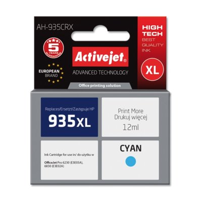 Tusz ACTIVEJET do HP 935 XL C2P24AE Błękitny 12 ml AH-935CRX