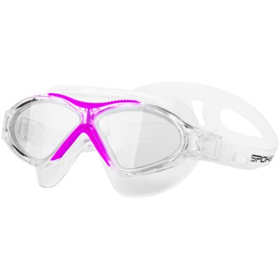 Okulary pływackie SPOKEY VISTA JR Biało-różowy filtr UV