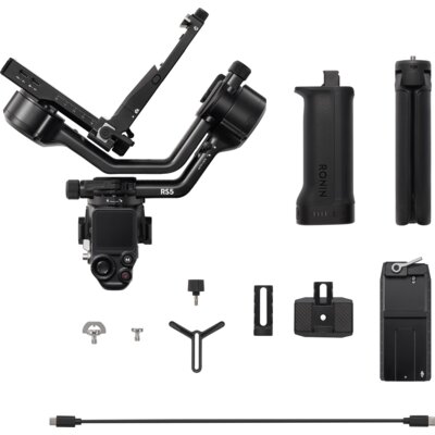 Gimbal DJI RS 5 udźwig do 3 kg, rozszerzone funkcje Bluetooth, wygodne nagrywanie w pionie, wskaźnik osi Z
