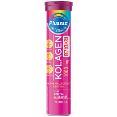 Kolagen PLUSSSZ Cytryna-żurawina (20 tabletek)