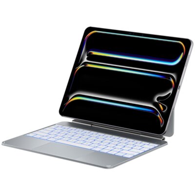 Etui na iPad Pro 13 cali TYPECASE Edge Pro Srebrny Klawiatura