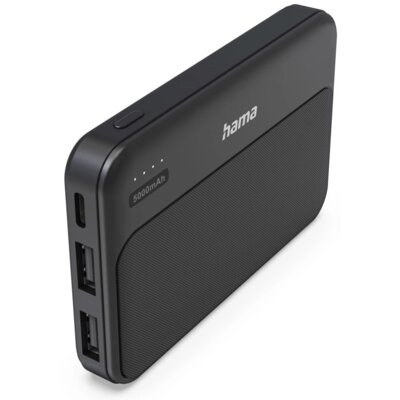 Powerbank HAMA Power Pack Pocket 5 5000 mAh 10.5W Antracytowy