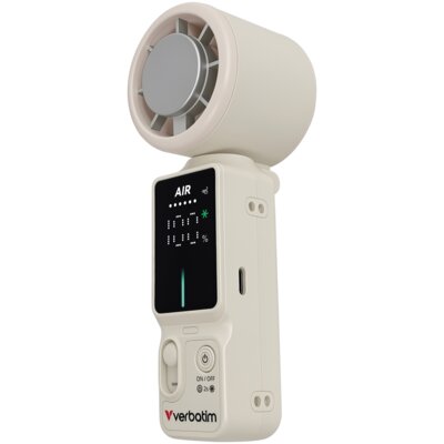 Wentylator VERBATIM Cool 'n' Go Ice Touch Pro Biało-srebrny