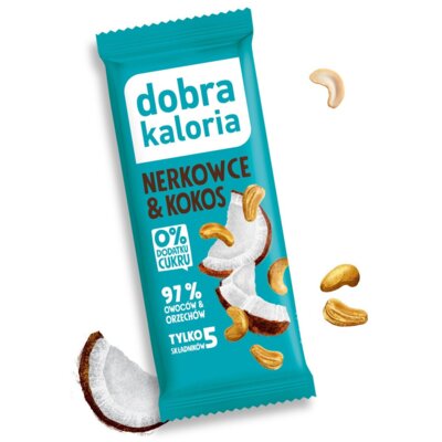 Baton daktylowy DOBRA KALORIA Nerkowce i Kokos (35 g)