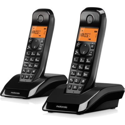 Telefon MOTOROLA S1202 Czarny (2 szt.)