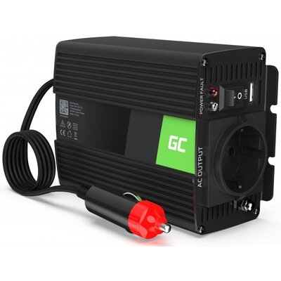 Przetwornica GREENCELL 12V na 230V 150W/300W Modyfikowana sinusoida