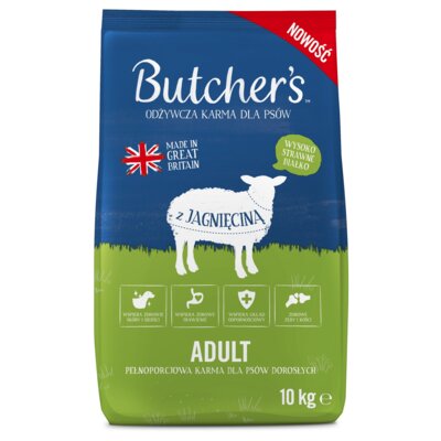 Karma dla psa BUTCHER'S Original Adult Jagnięcina 10 kg