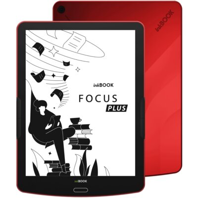 Czytnik e-booków INKBOOK Focus Plus 7.8", Podświetlany ekran, Wi-Fi Czerwony