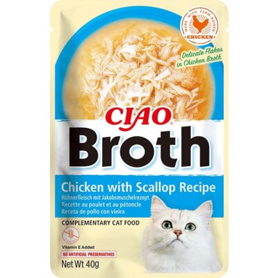 Przysmak dla kota INABA Ciao Broth Kurczak z przegrzebkami w bulionie 40 g