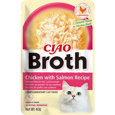 Przysmak dla kota INABA Ciao Broth Kurczak z łososiem w bulionie 40 g