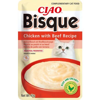 Przysmak dla kota INABA Ciao Bisque Kurczak z wołowiną 40 g