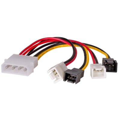 Adapter Molex - 2 x 3-pin 12V - 2 x 3-pin 5V AKYGA 0.15 m