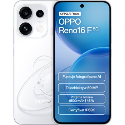 Smartfon OPPO Reno 16 F 5G 8/256GB 6.57" 120Hz Biały