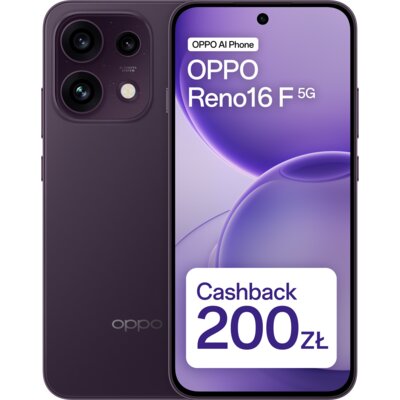 Smartfon OPPO Reno 16 F 5G 8/256GB 6.57" 120Hz Ciemnofioletowy