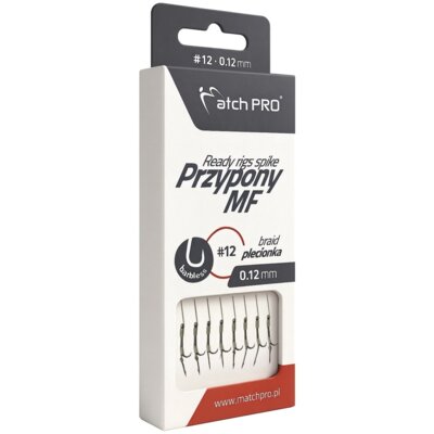 Przypon MATCHPRO MF Ready Rigs Spike Braid NR 10 0.12 mm / 10 cm (8 szt.)