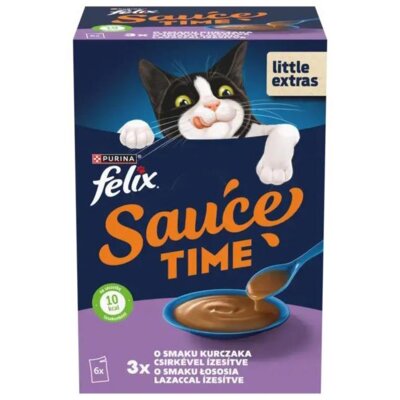 Karma dla kota FELIX Sauce Time Kurczak i Łosoś 6 x 40 g