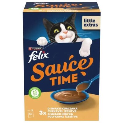 Karma dla kota FELIX Sauce Time Kurczak i Indyk 6 x 40 g