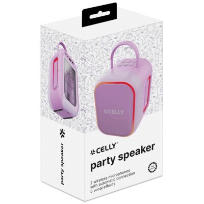 Zabawka głośnik mobilny CELLY Partykids2vl Karaoke Fioletowy