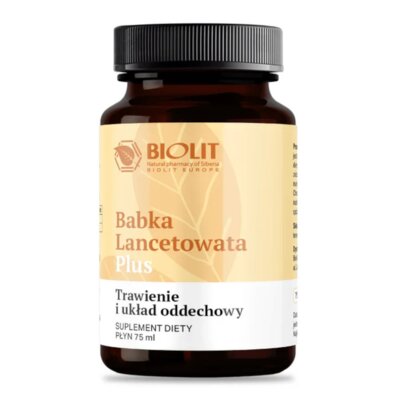 Suplement na gardło i krtań BIOLIT Babka Lancetowata Plus (75 ml)