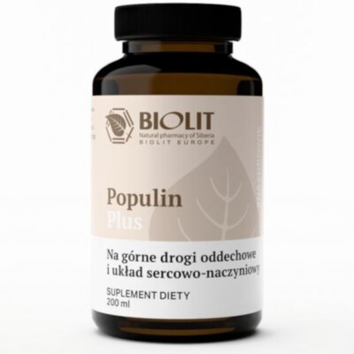 Biolit Populin Plus - Na górne drogi oddechowe i układ sercowo-naczyniowy - 200 ML