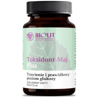 Biolit Toksidont-Maj Plus - Na trawienie i prawidłowy poziom glukozy - 75 ML