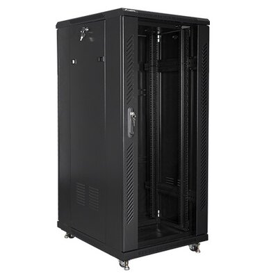 Szafa RACK LANBERG 19" 27U FF01-6827-12B 600 x 800 mm, Stojąca Czarny